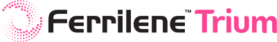 Pembe ve siyah “Ferrilene Trium” yazılı logo