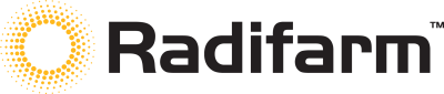 Sarı ayçiçeği simgesi ve “Radifarm” yazılı logo