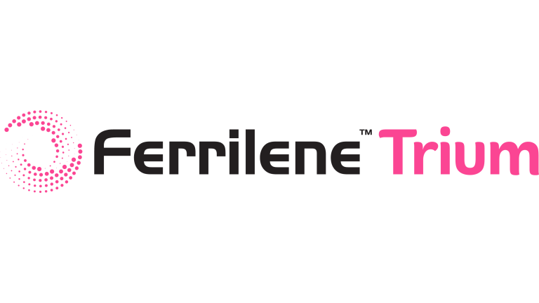 Pembe ve siyah “Ferrilene Trium” yazılı logo